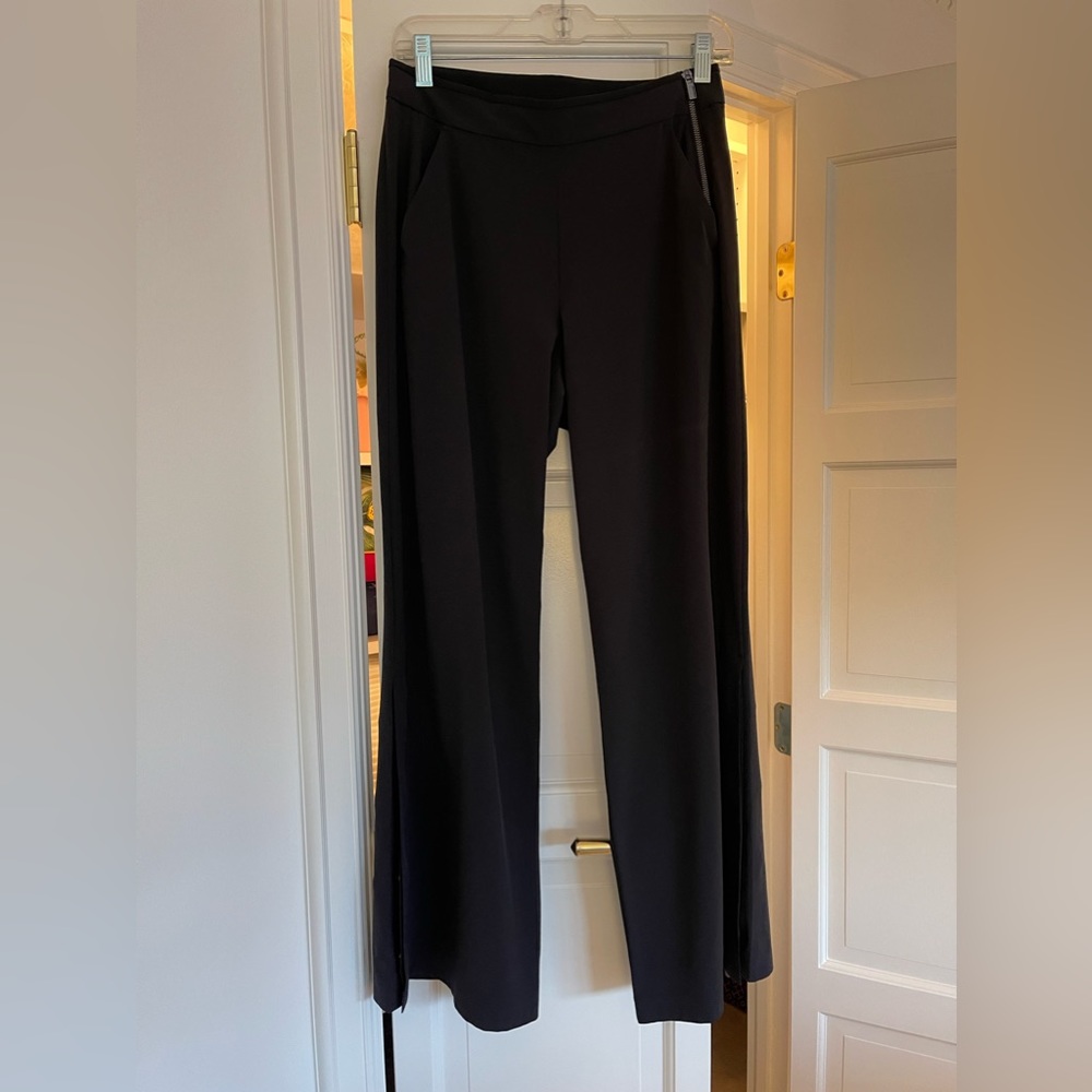 Athleta track style wear to work pant - zipper and button details